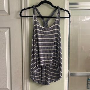 Grey and white striped Ocean Drive tank top